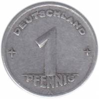 (№1948km1) Монета Германия (ГДР) 1948 год 1 Pfennig